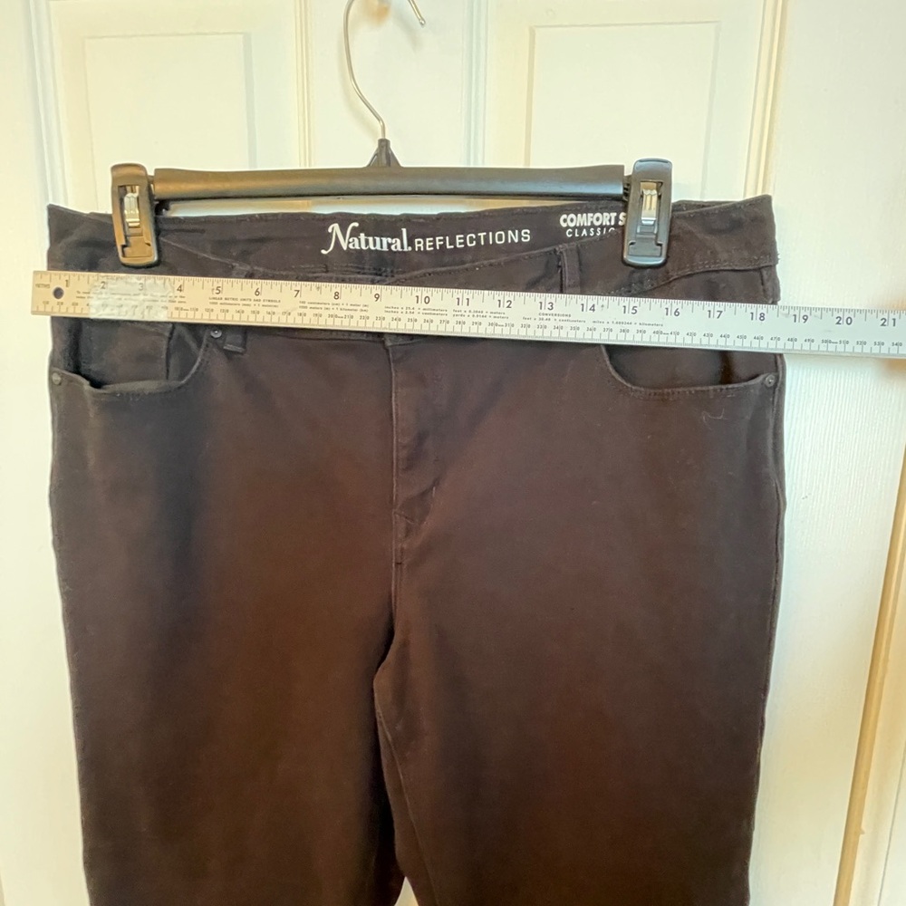 Natural Reflections Comfort Stretch Flannel Lined Black Pants Classic Fit‎ 16 - Picture 3 of 9